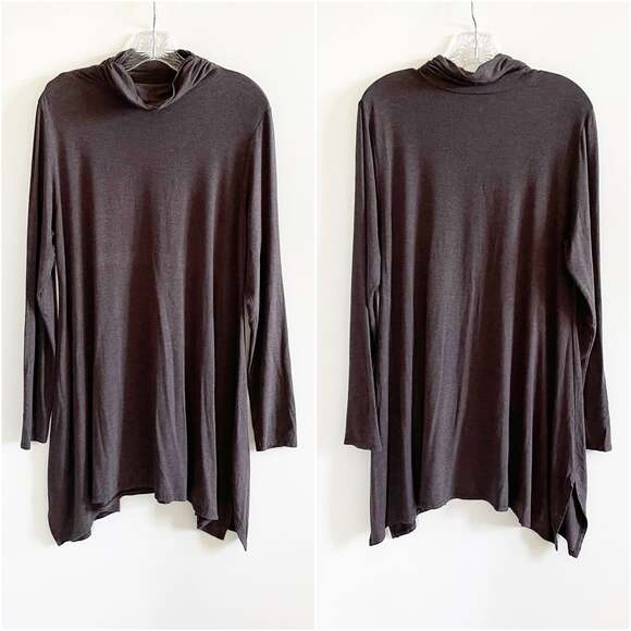Soft Surroundings Charcoal Grey Timely Turtleneck Tunic - Picture 1 of 4